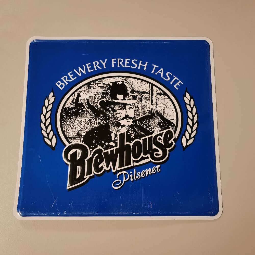 Brewhouse Pilsner metal sign Brewery Fresh Taste